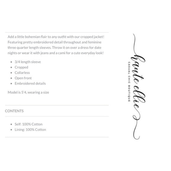 LA-LOLA-Embroidered Crop Jacket - Picture 12 of 14